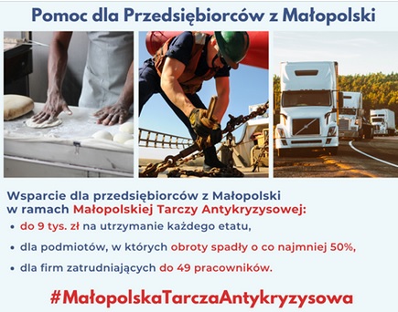 Małopolska  ma już program pomocy dla przedsiębiorców