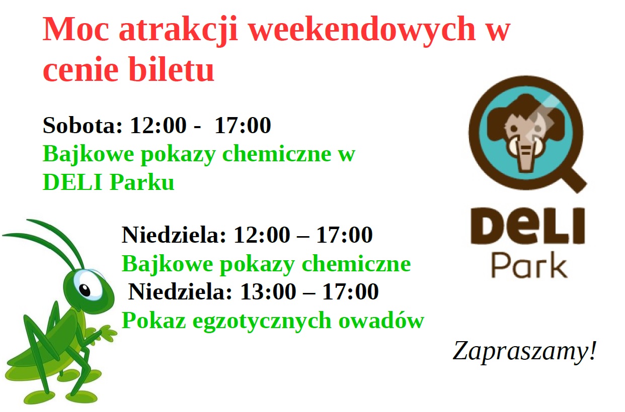 Bajkowe pokazy chemiczne w DELI PARKU, już w najbliższy weekend